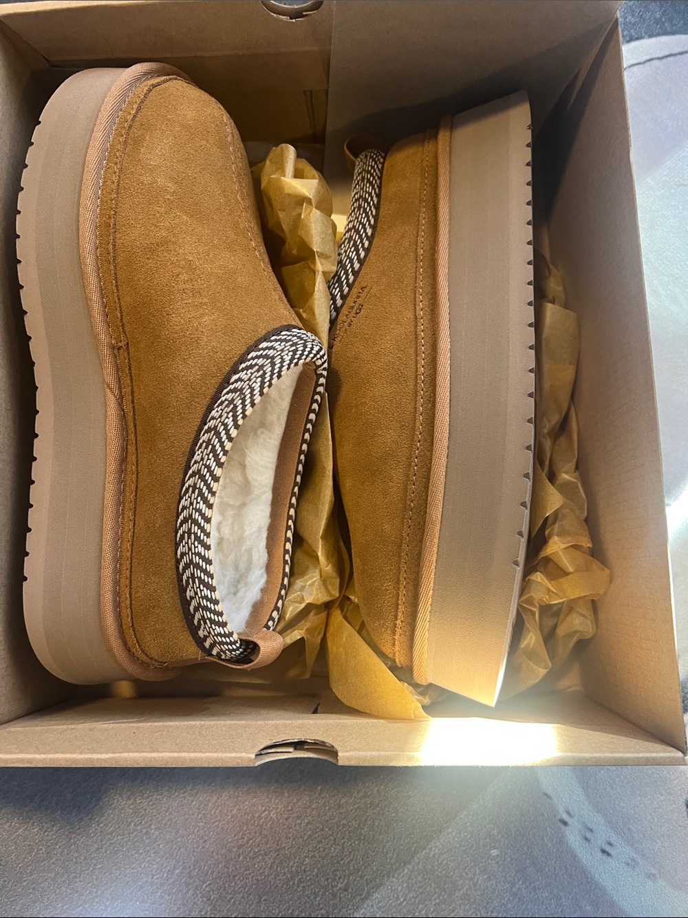 Koolaburra Chestnut Suede Platform Slip-On Ankle Shoes